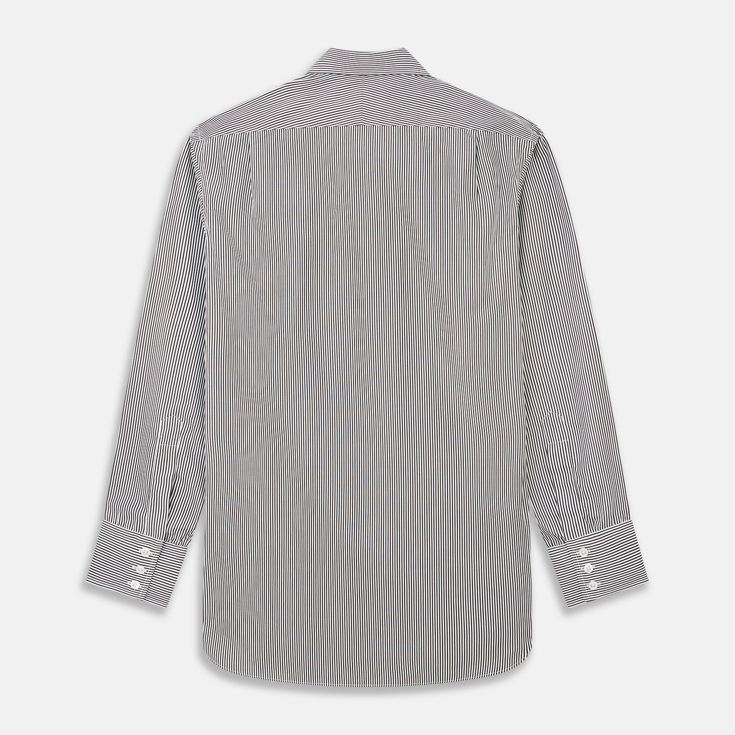 View 5 of product Black Candy Stripe Cotton Regular Fit Mayfair Shirt