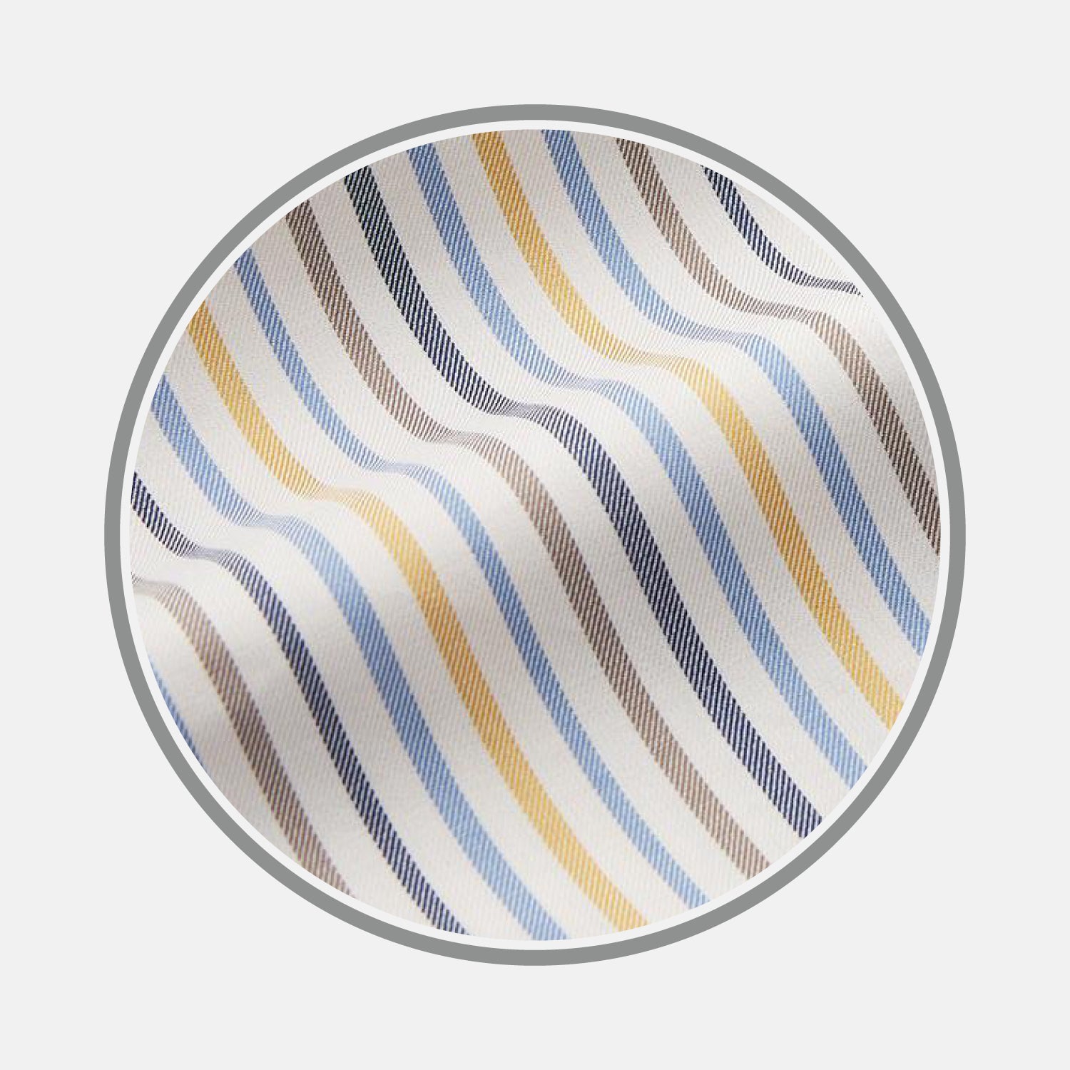 View 1 of product Yellow Multi Stripe Cotton Fabric