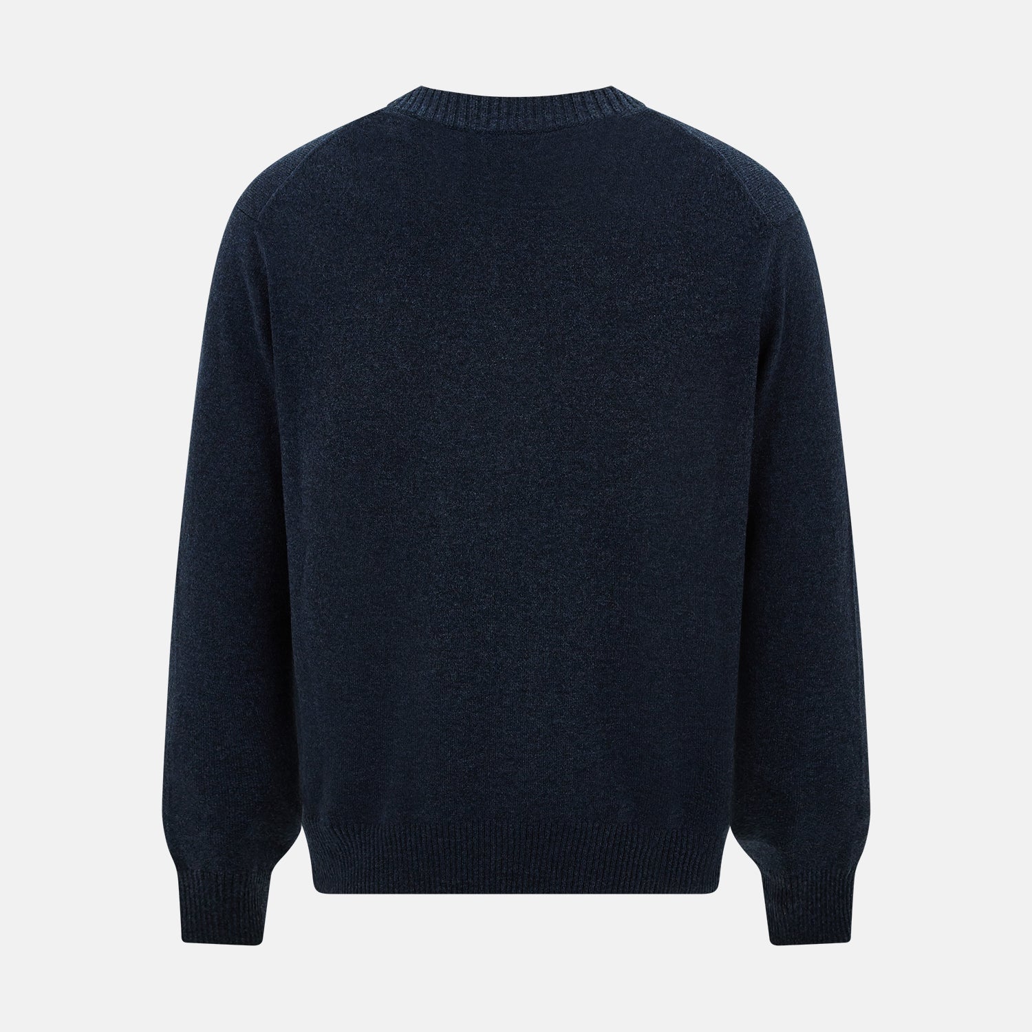 Navy Melange Cashmere Cardigan