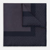 View 1 of product Navy and Lilac Dot Silk Pocket Square