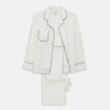 View 1 of product Women's Harriet Cream Silk Pyjama Set
