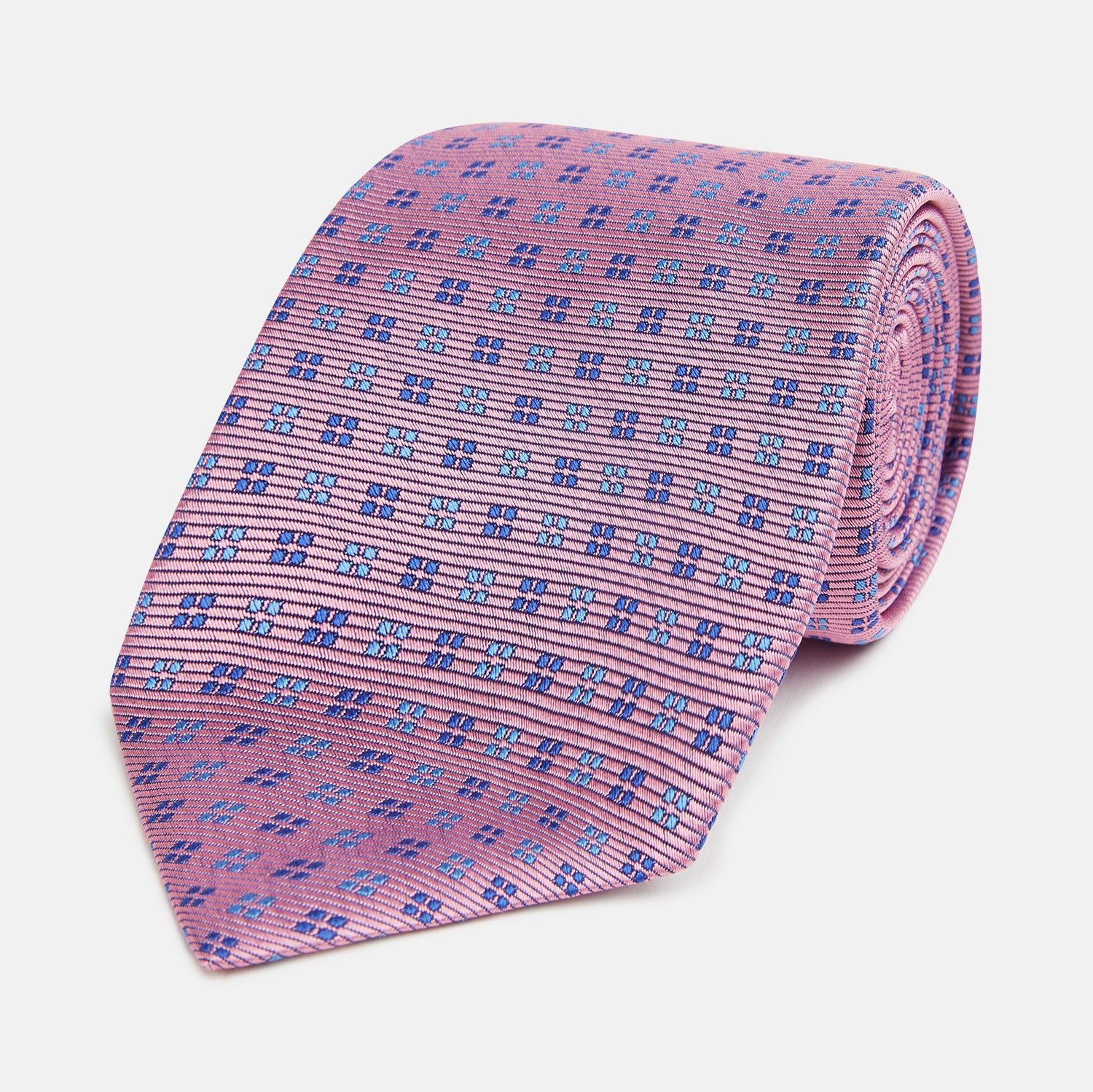 View 1 of product Blue and Pink Multi Dot Silk Tie