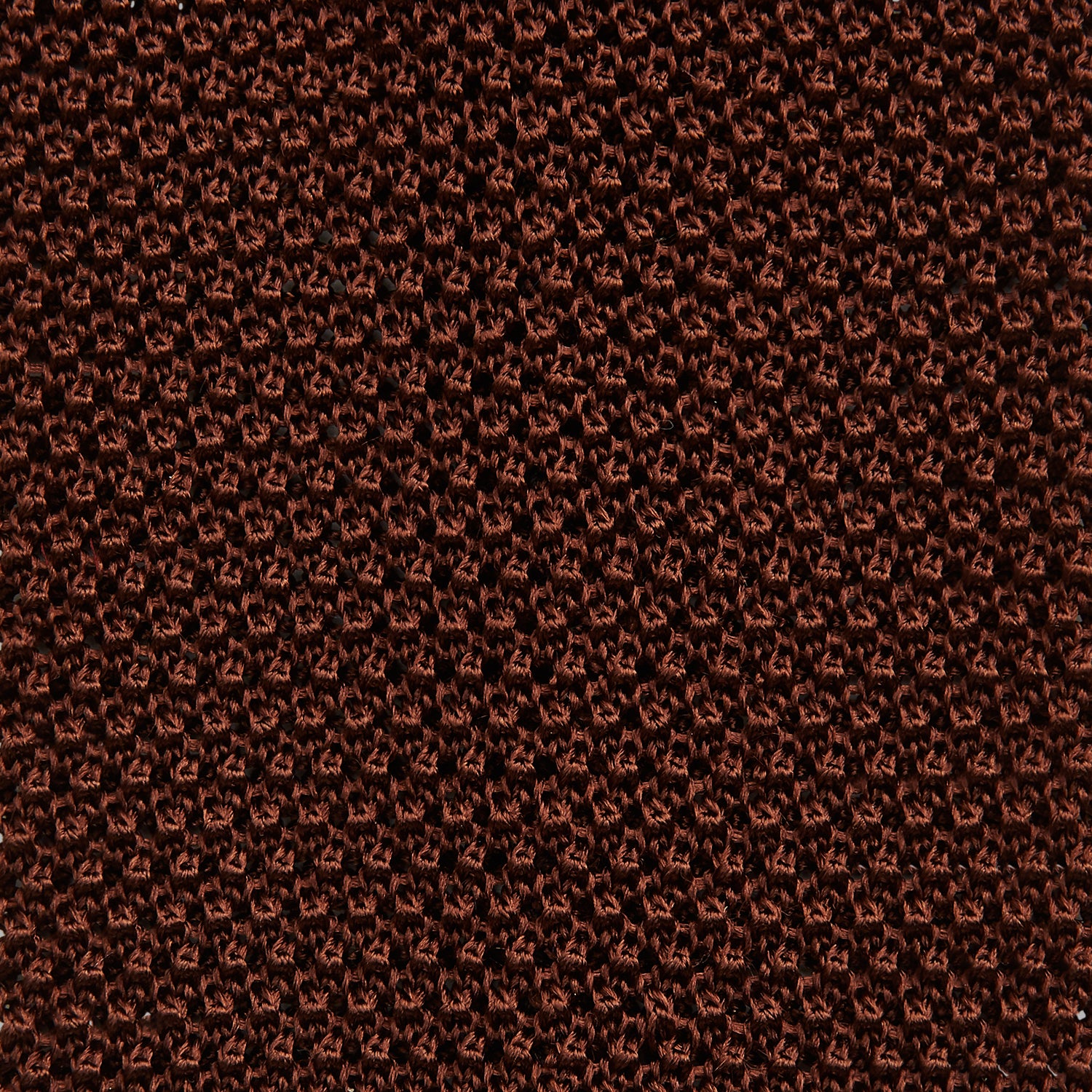 View 3 of product KNITTED BROWN SILK PLAIN TIE
