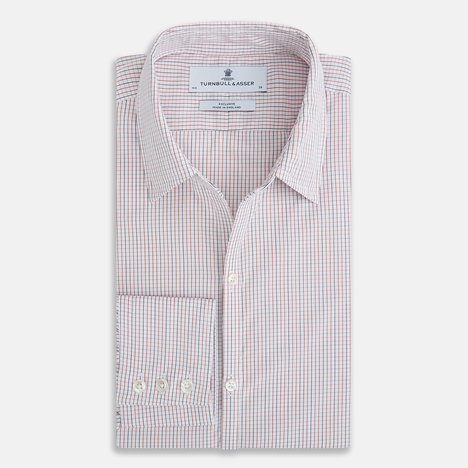 View 5 of product Red and navy Check Windsor Shirt