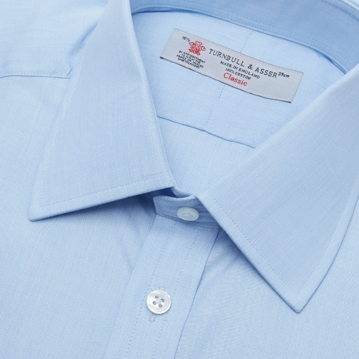 View 5 of product Grey Cashmere Blend Shirt with T&A Collar and 3-Button Cuffs