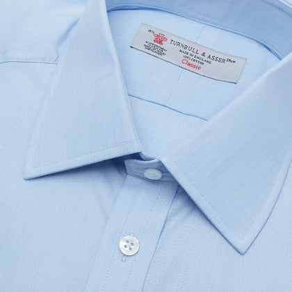 Grey Cashmere Blend Shirt with T&A Collar and 3-Button Cuffs Image 4