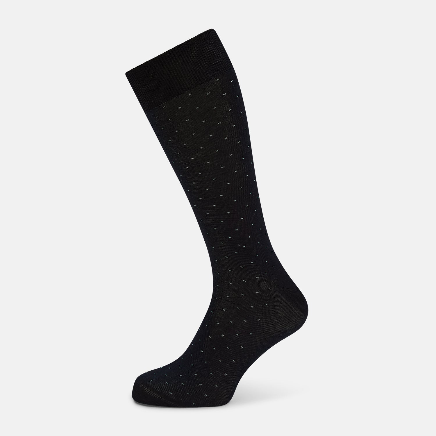View 1 of product Navy/Pale Blue Polka Dot Mid-Length Socks