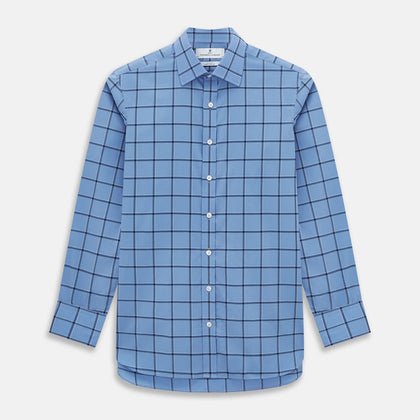 Colony Blue Grid Check Mayfair Shirt