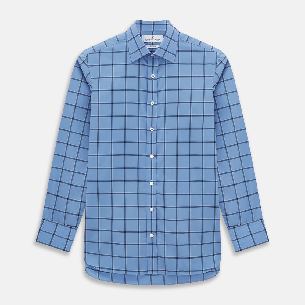Colony Blue Grid Check Mayfair Shirt