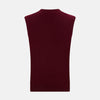 View 3 of product Burgundy Cashmere V-Neck Vest