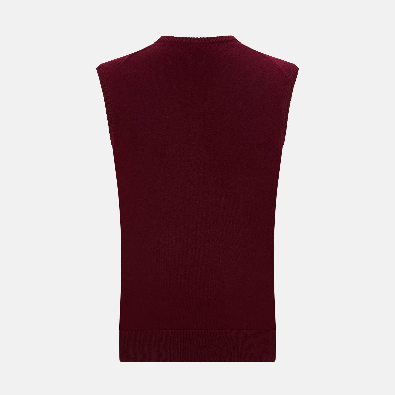 View 3 of product Burgundy Cashmere V-Neck Vest