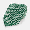 View 1 of product Forest Green Flower-Patterned Printed Silk Tie