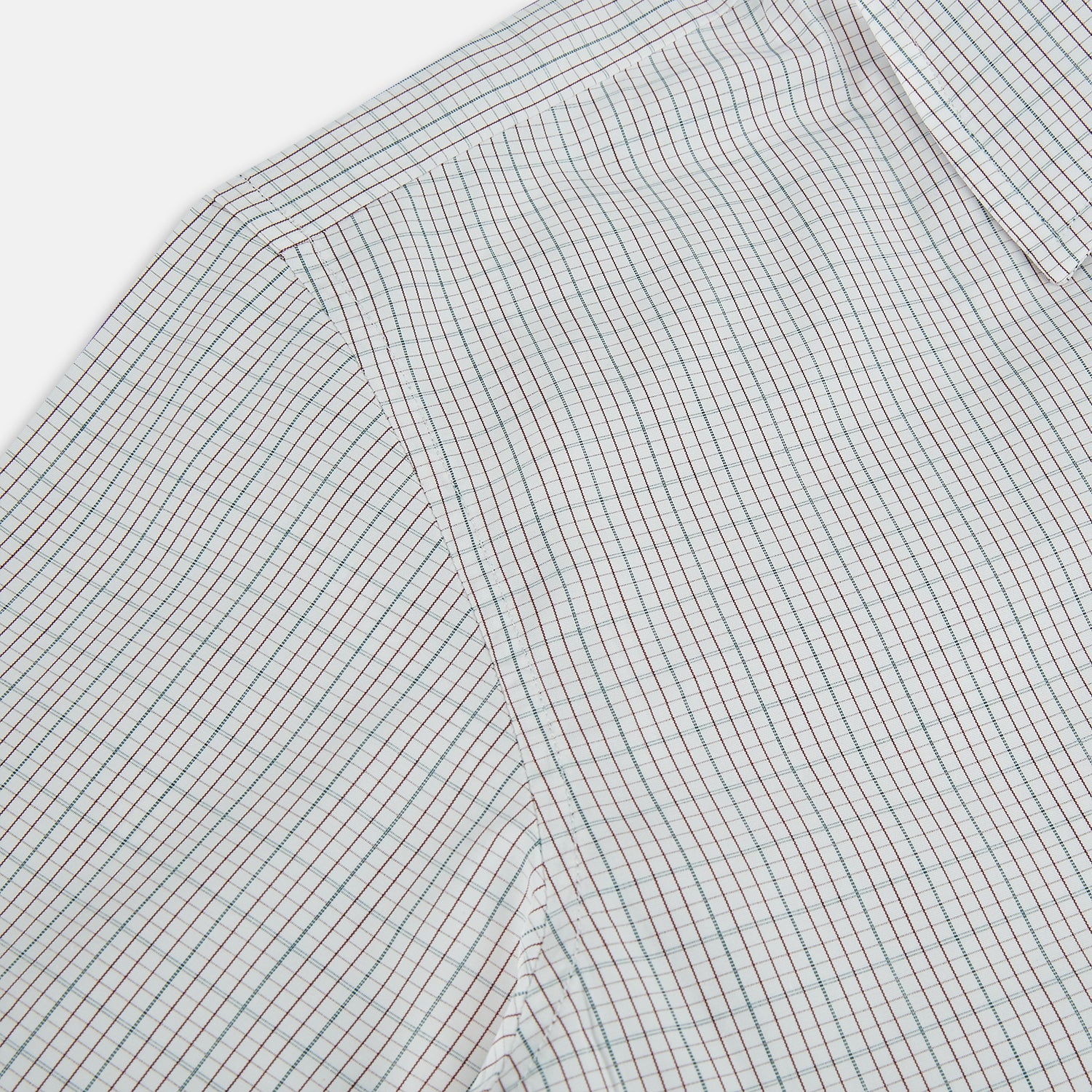 View 6 of product BURGUNDY AND GREEN DOUBLE GRID CHECK WESTMINSTER SHIRT