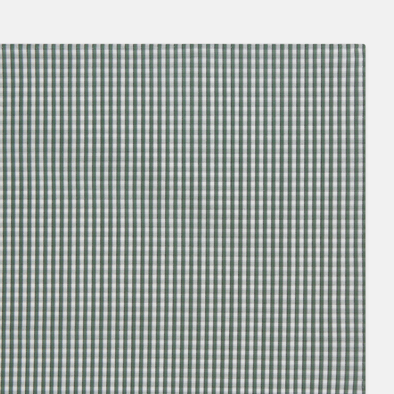 Image 2 of product Melon Green Micro Shadow Check Hand-Rolled Handkerchief