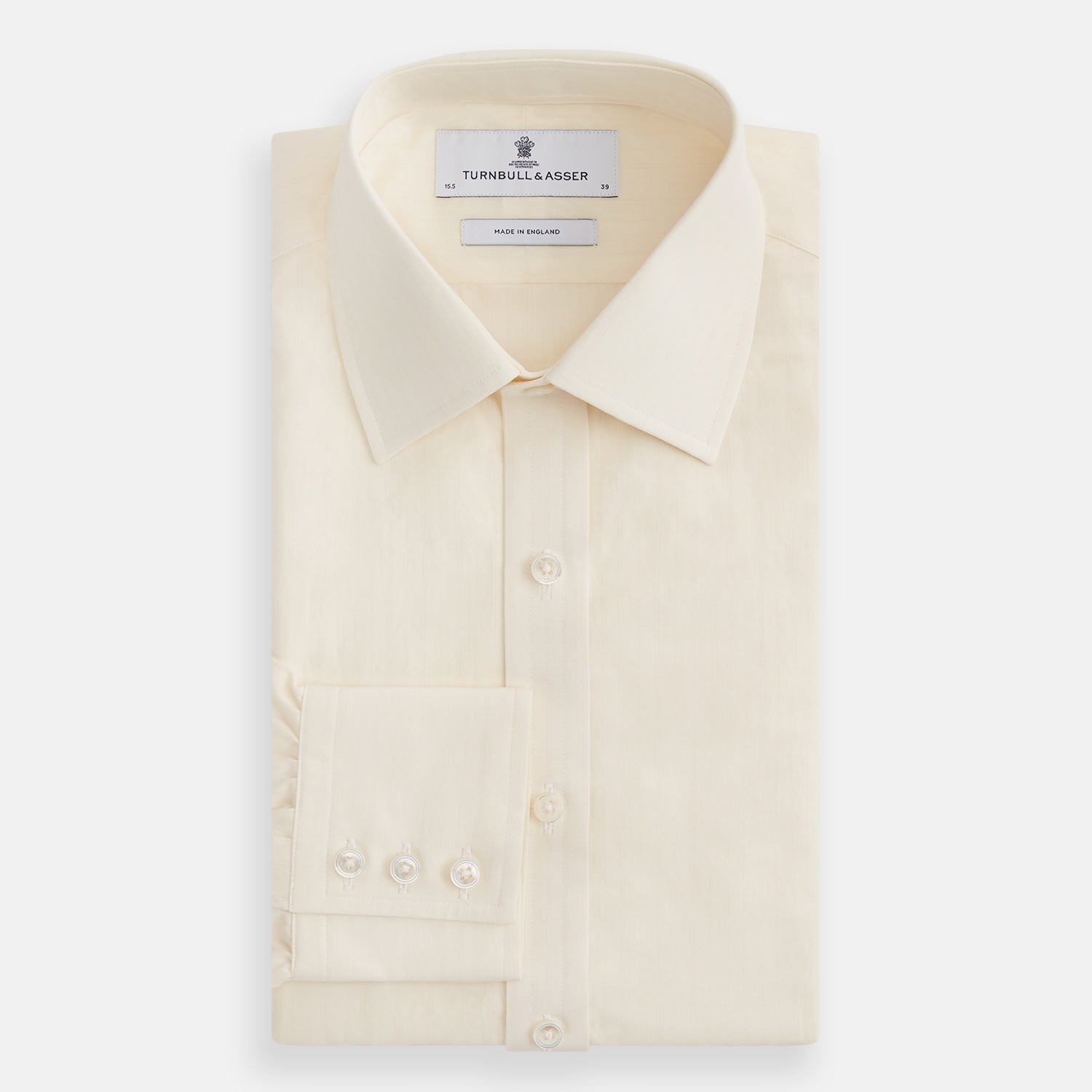 View 5 of product Cream Fine Pencil Stripe Mayfair Shirt