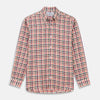View 1 of product Red and Green Check Linen Blend Weekend Fit Hayne Shirt