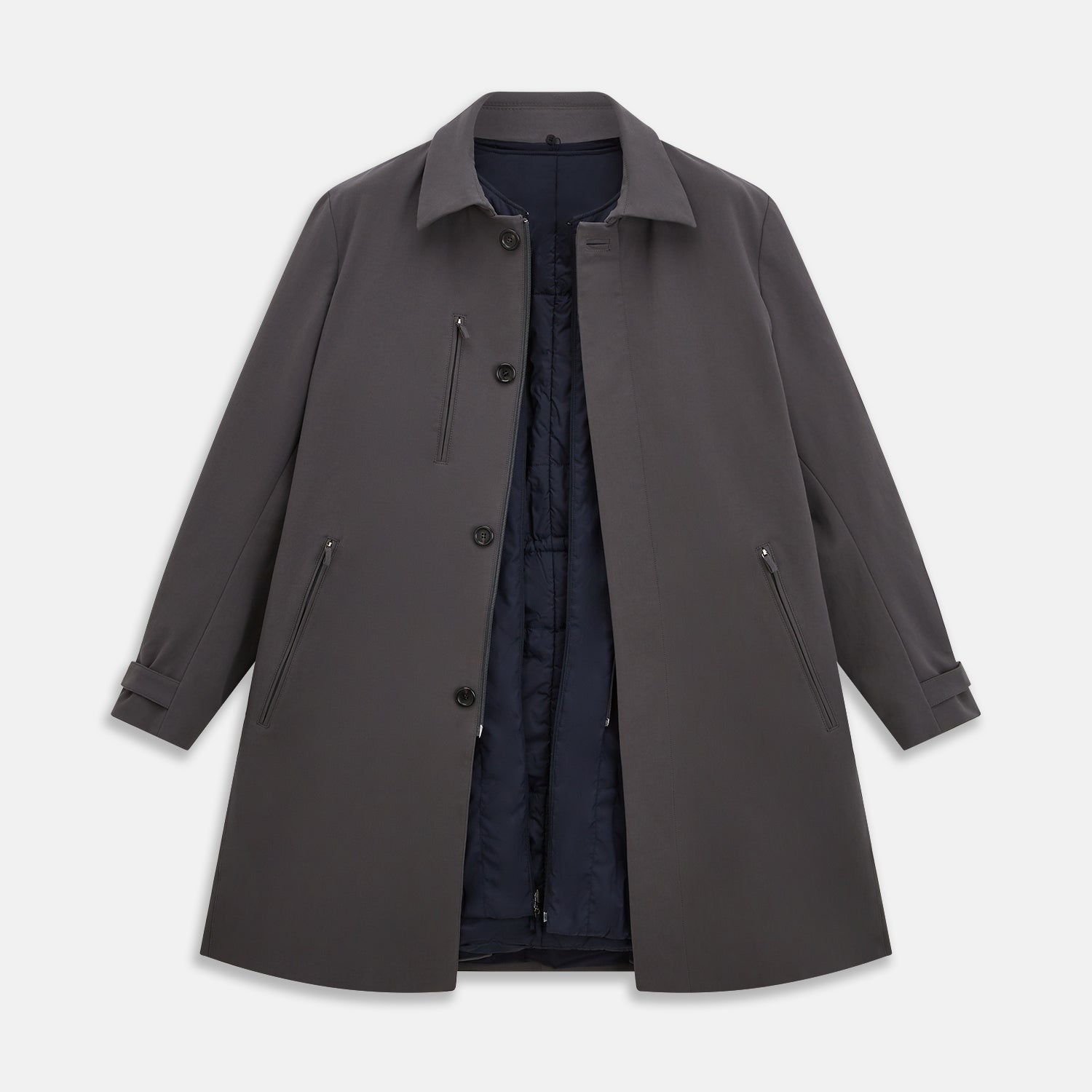 View 4 of product Charcoal Melange John Arthur Trench Coat