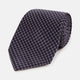 Silver and Navy Diamond Silk Tie