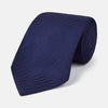 View 1 of product PLAIN HERRINGBONE NAVY TIE