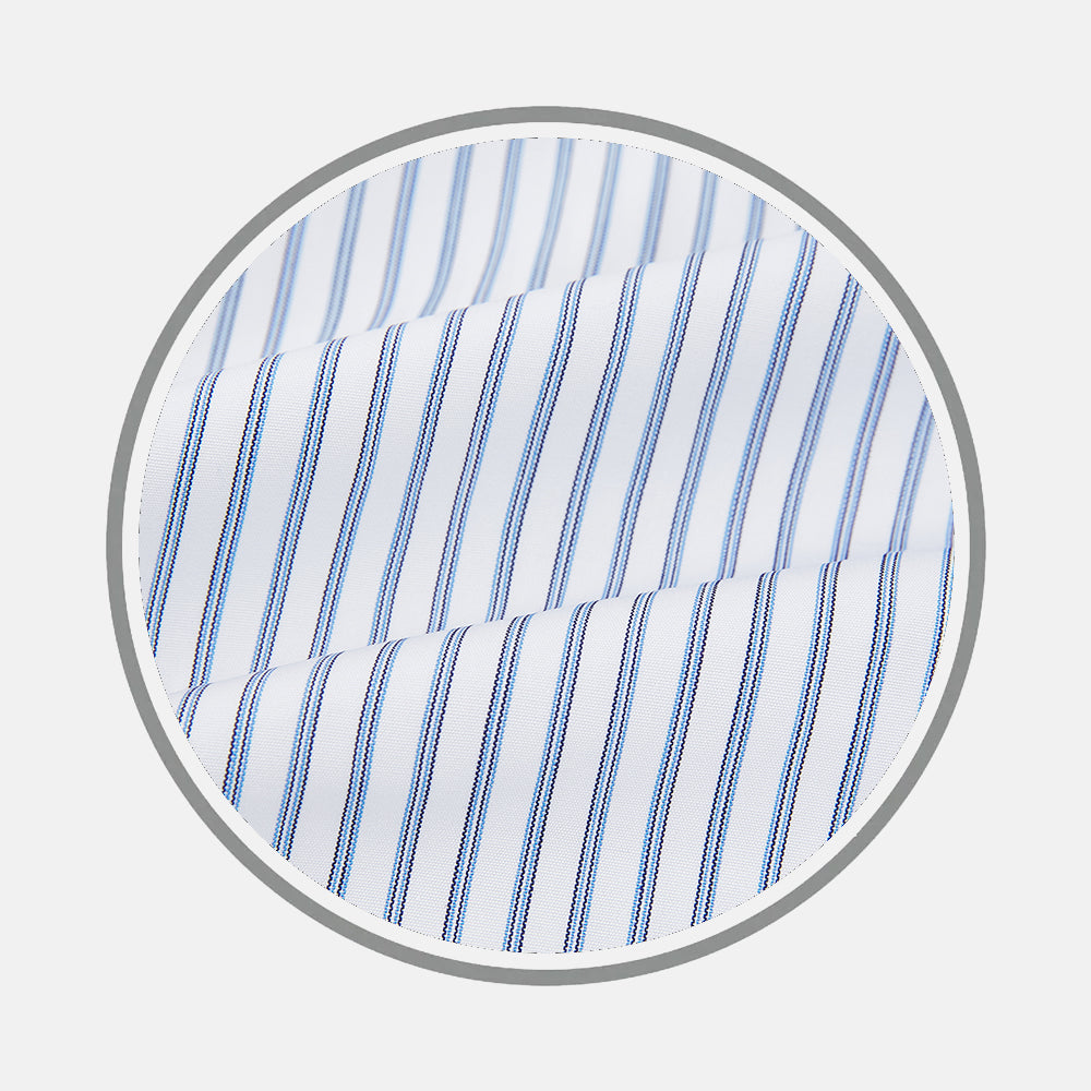 NAVY DOUBLE PINSTRIPE FABRIC