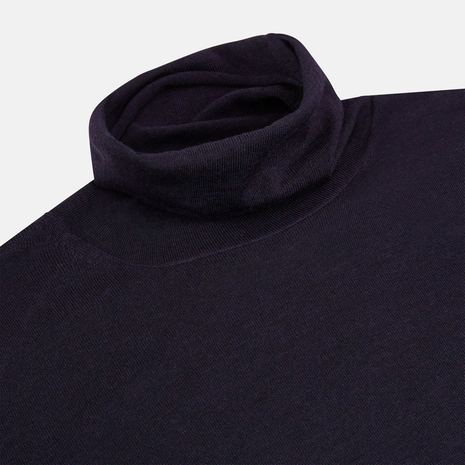 View 2 of product Dark Purple Fine Merino High Neck Jumper