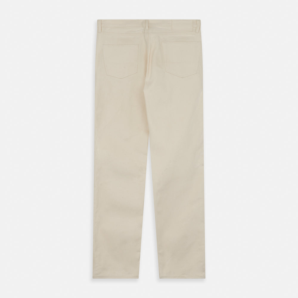 Ecru Sanforized Denim Jeans