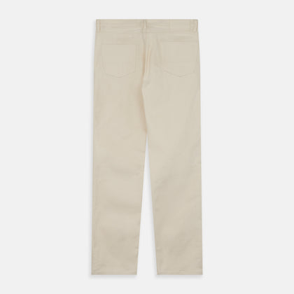 Ecru Sanforized Denim Jeans Image 3