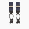 View 3 of product Navy & White Small Spot Adjustable Silk Braces