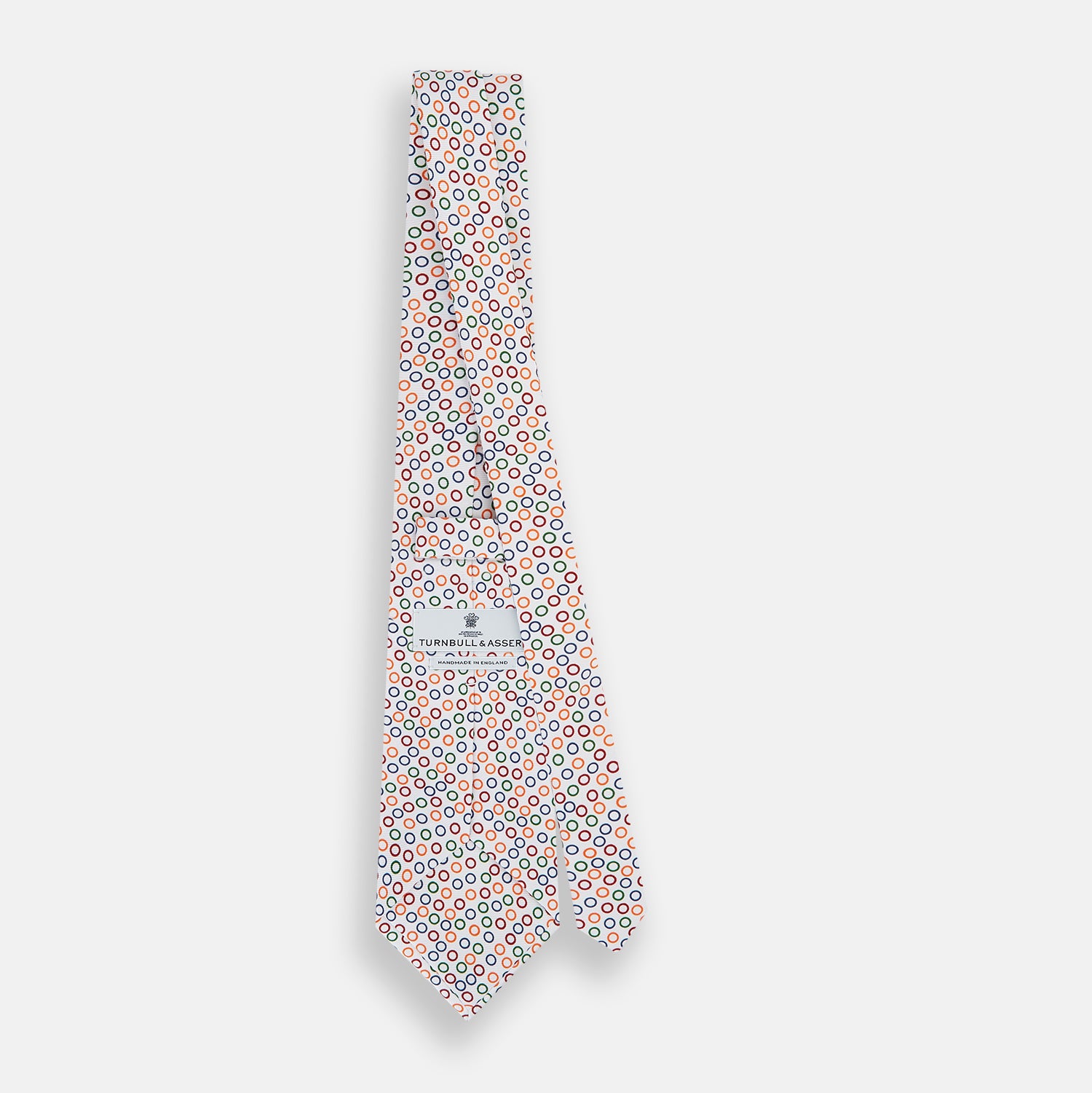 View 4 of product Confetti Circle White Silk Tie