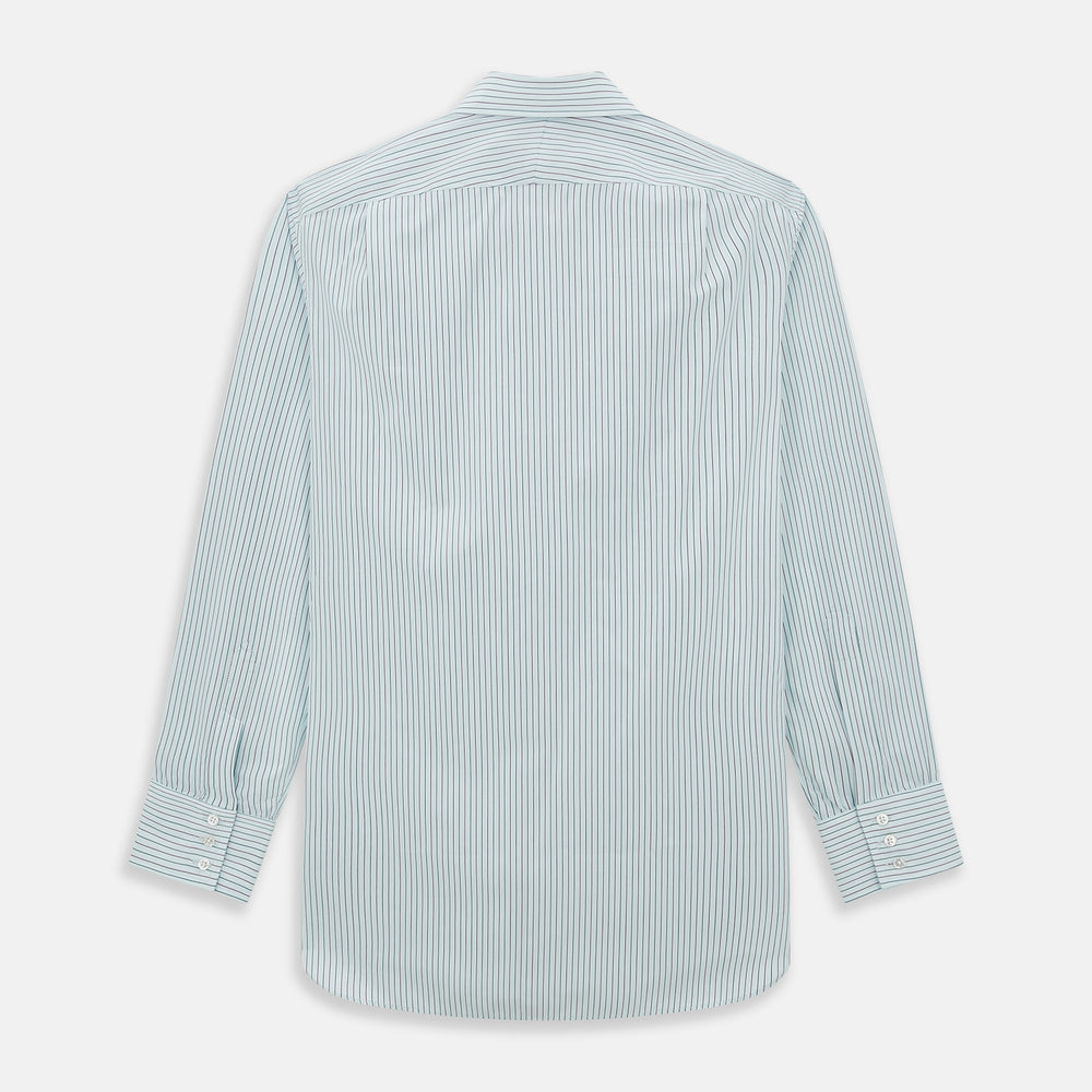 Green and Burgundy Pinstripe Mayfair Shirt