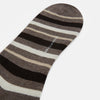 View 3 of product Coffee Striped Merino Wool Long Socks