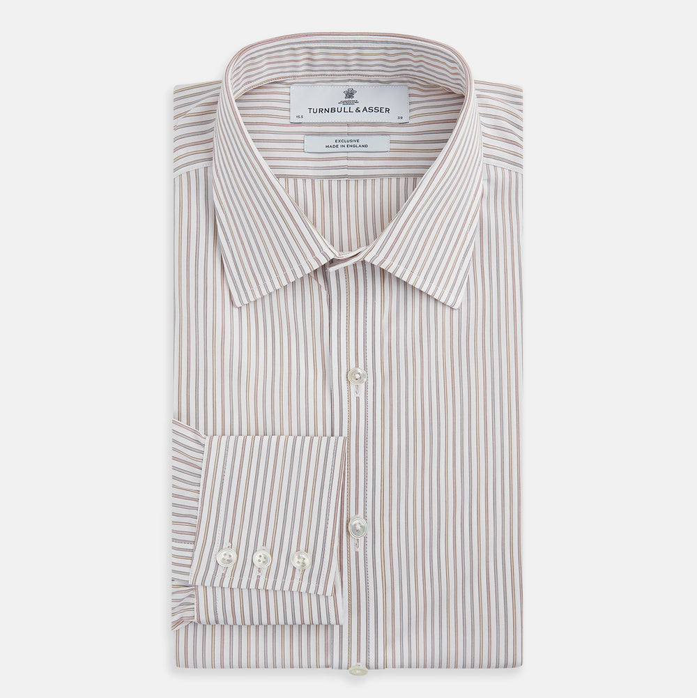 Red with Multicoloured Music Stripe Mayfair Shirt