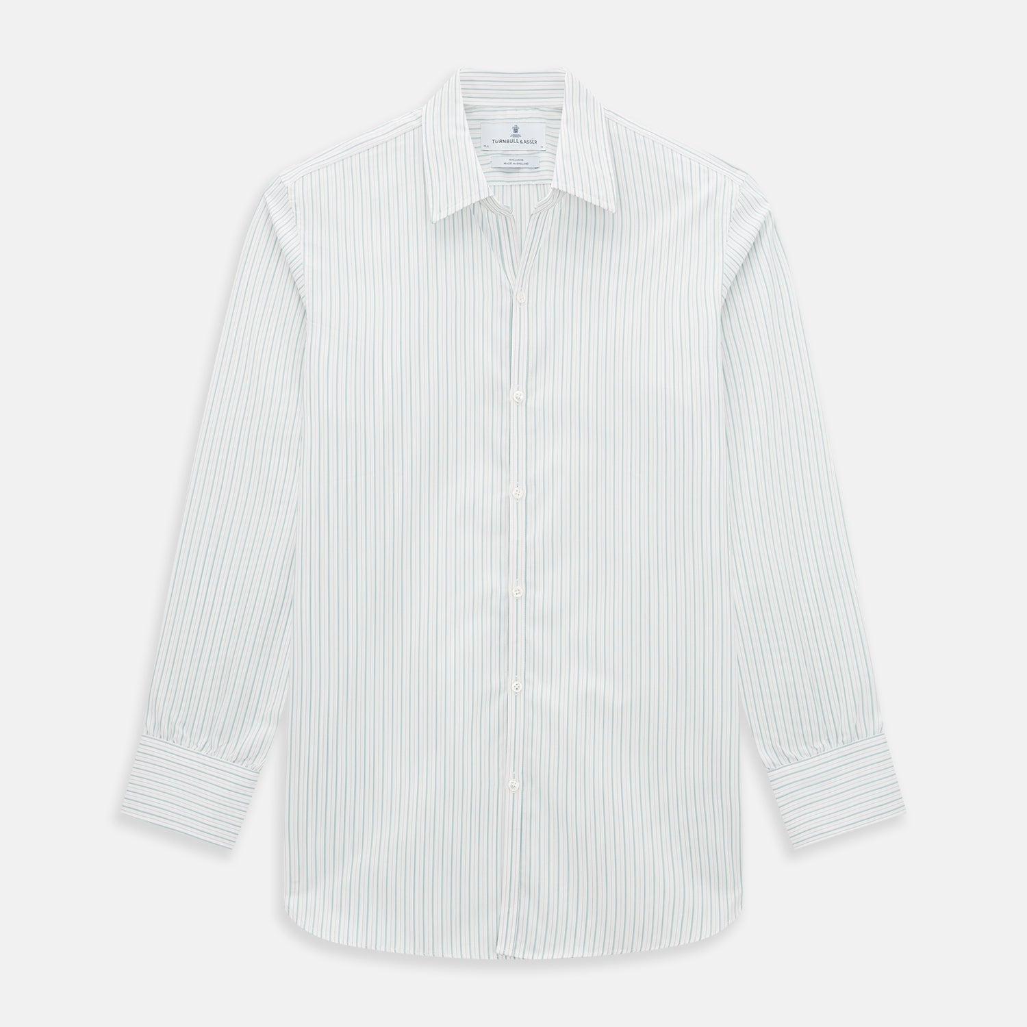 View 1 of product Turquoise and Red Ticking Stripe Windsor Shirt