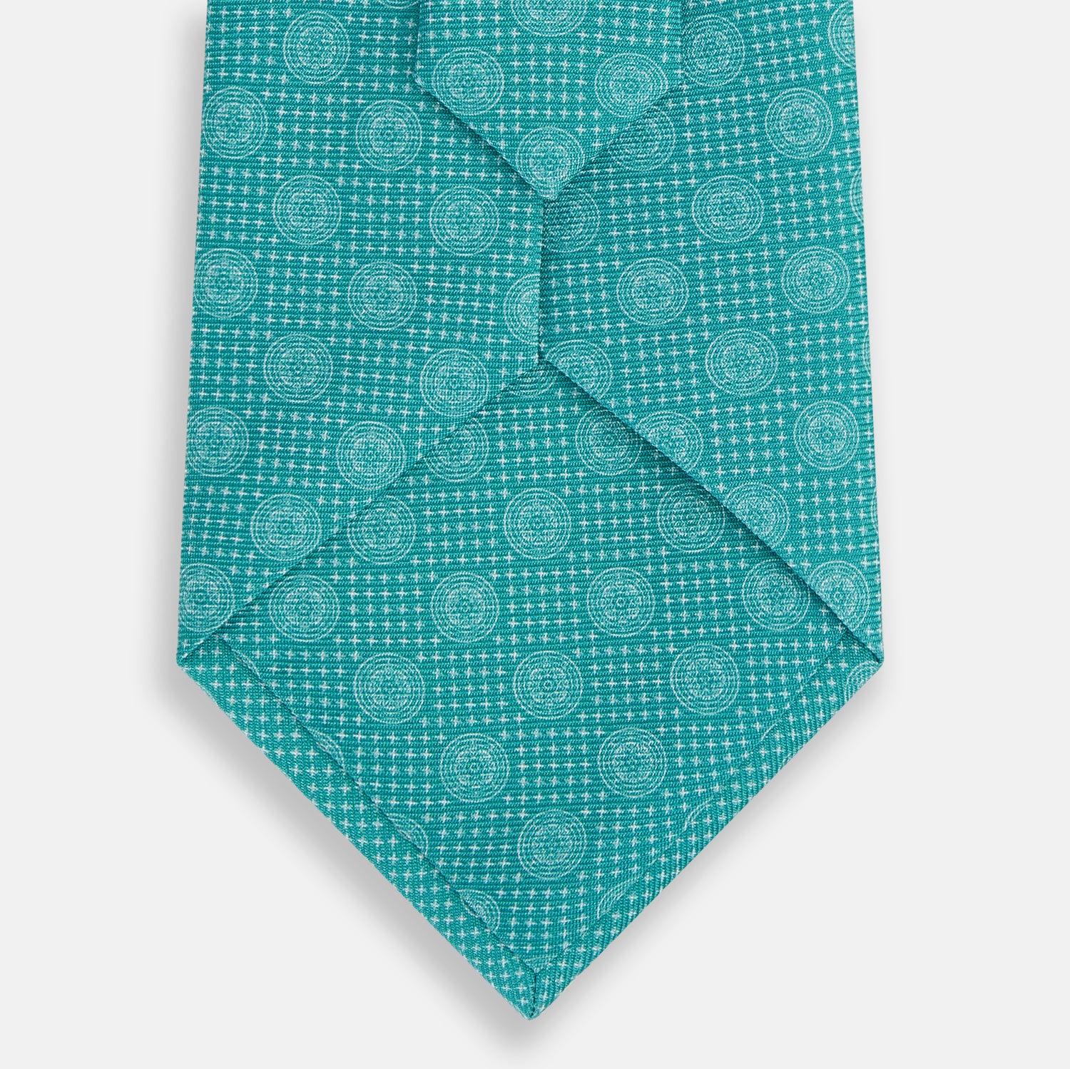 View 3 of product Turquoise Medallion Printed Silk Tie