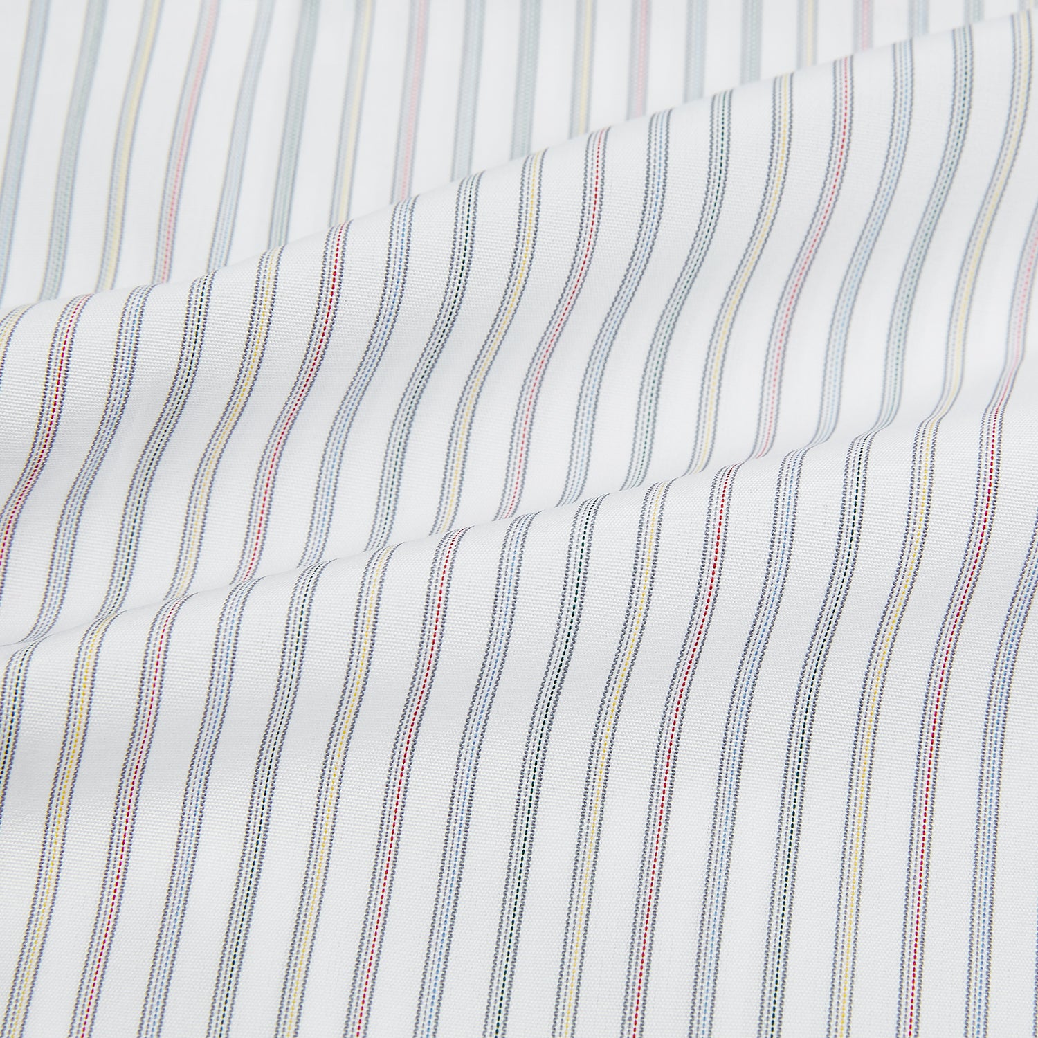 View 6 of product Multicoloured Music Stripe Shirt with Contrast Collar and Double Cuffs