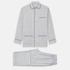 View 1 of product Blue Multi Check Cotton-Cashmere Modern Pyjama Set