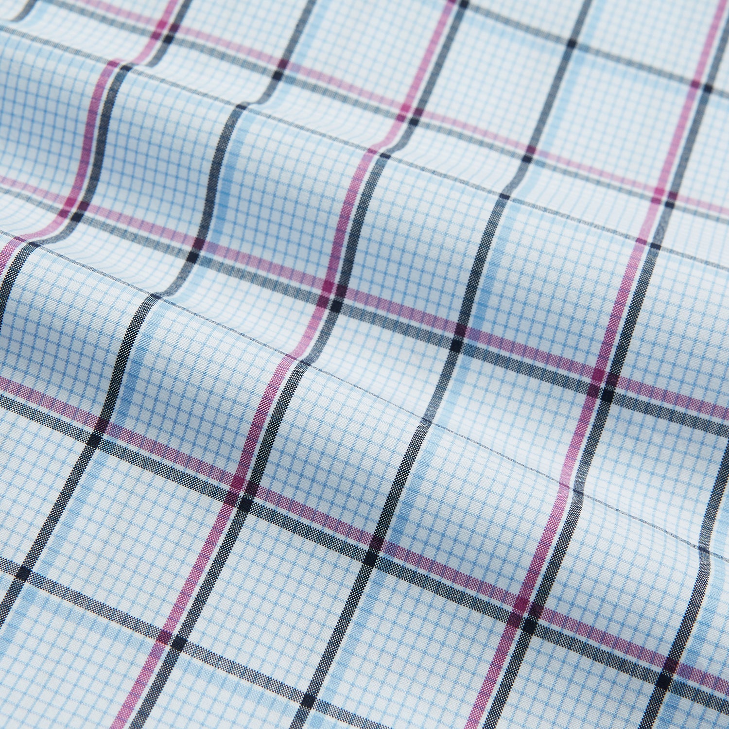 View 5 of product Blue and Pink Tattersall Check Mayfair Shirt