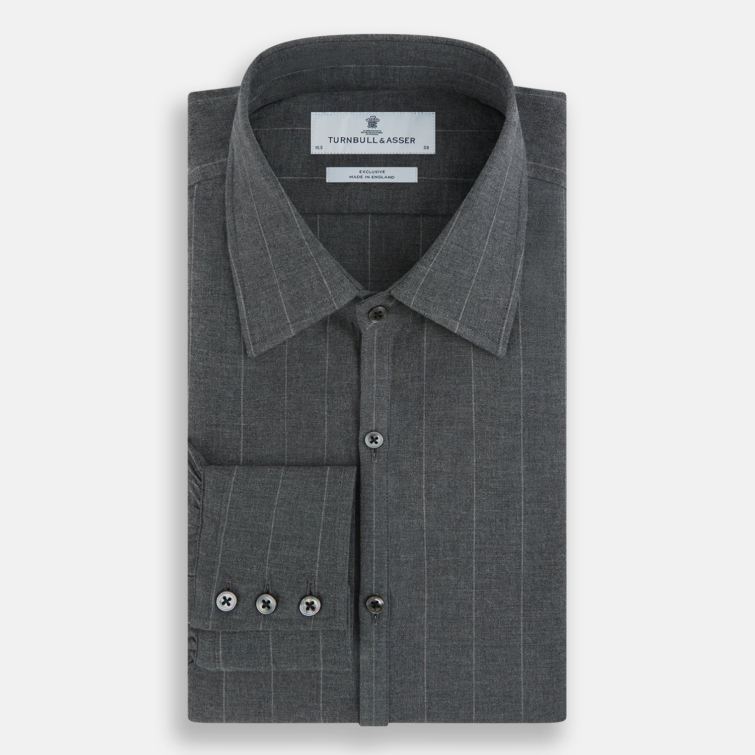 View 5 of product Charcoal Melange Wide Stripe Westminster Shirt