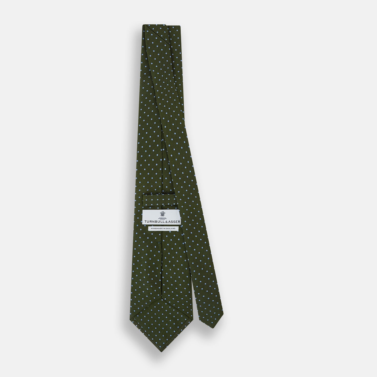View 4 of product Green and Blue Micro Dot Silk Tie