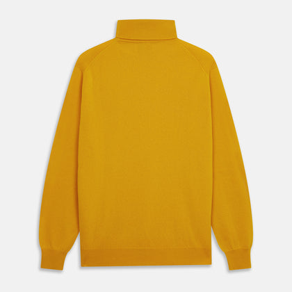Gold Aubrey Cashmere Roll Neck Jumper Image 4