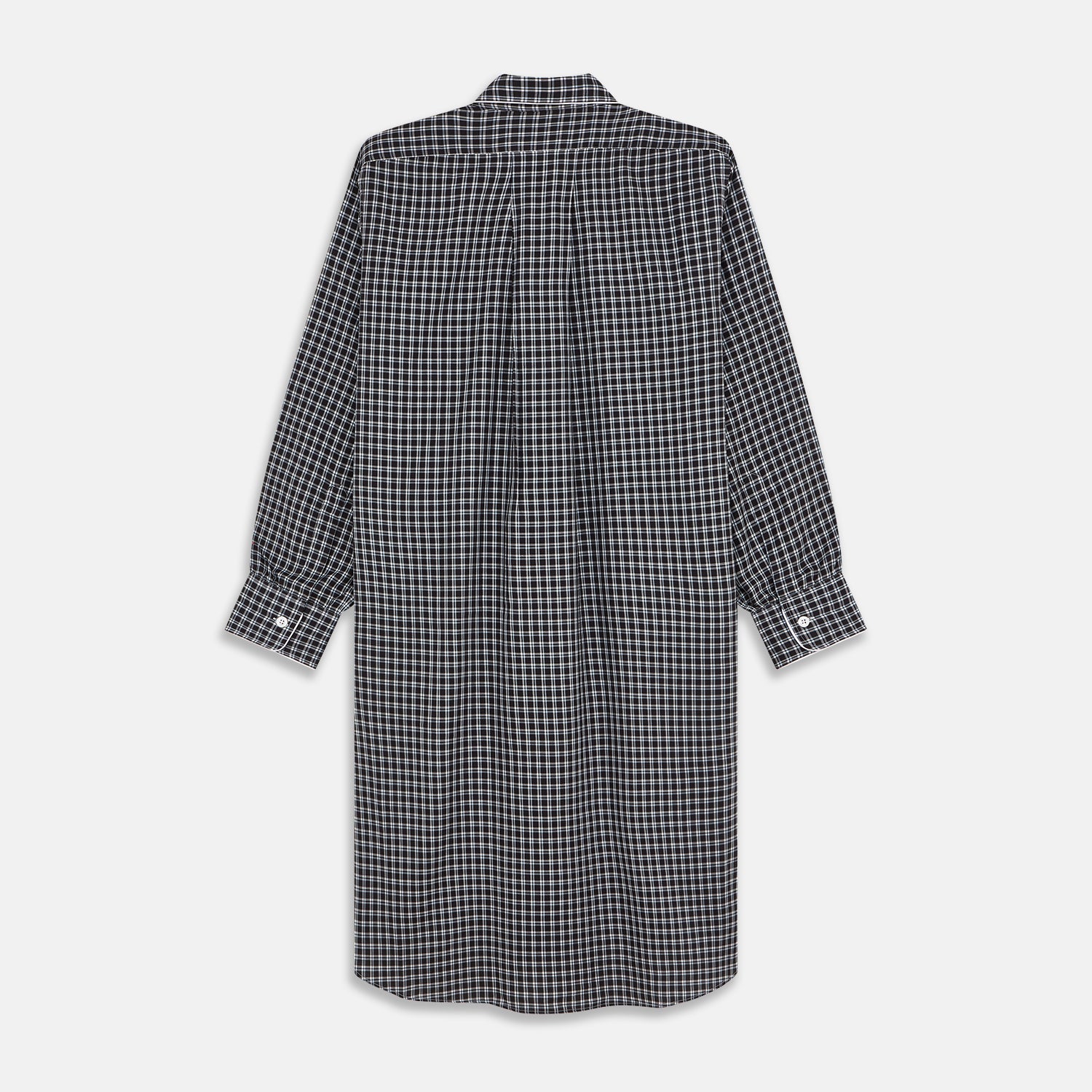 View 4 of product Black Multi Check Cotton Blend Sussex Nightshirt