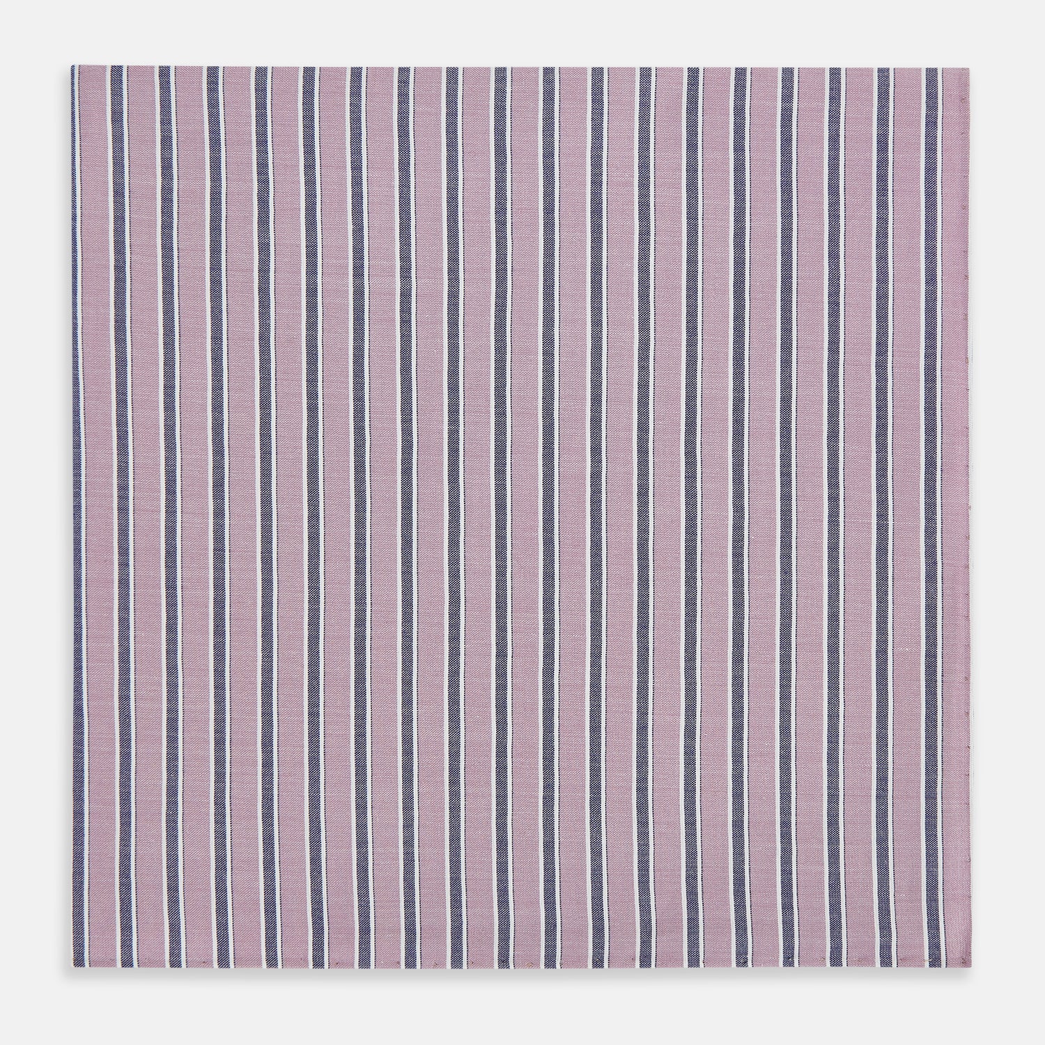 Image 1 of product Antique Pink Ticking Stripe Hand-Rolled Handkerchief