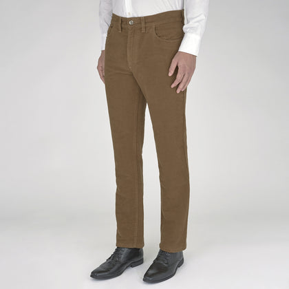 Yellow Cotton Plain 5 Pocket Jeans