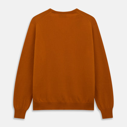 Rust Paden V-Neck Jumper Image 2