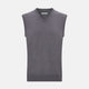 Slate Grey V-neck Cashmere Vest