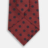 View 3 of product Navy Dot and Red Silk Tie