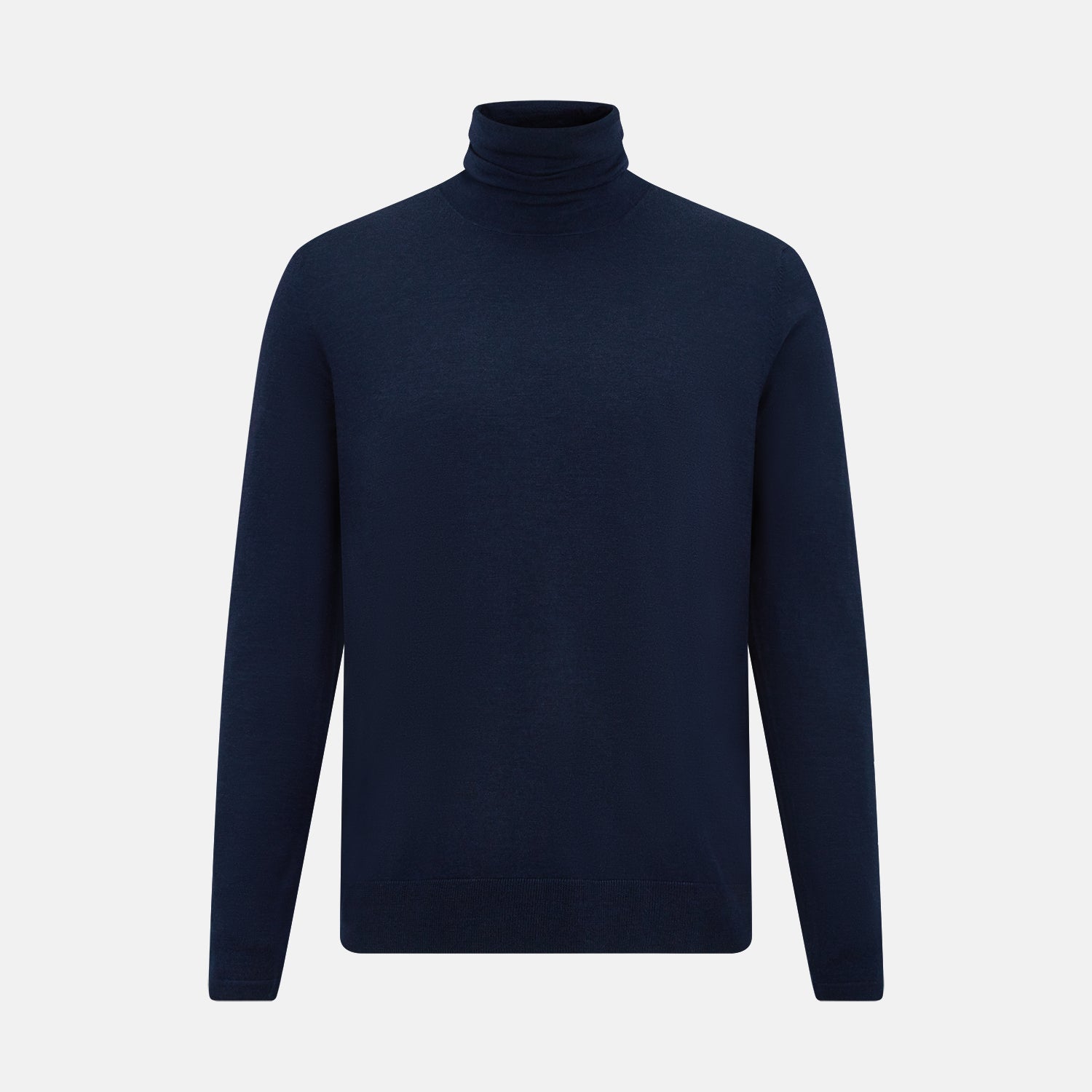 View 1 of product Navy Fine Merino High Neck Jumper
