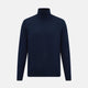 Navy Fine Merino High Neck Jumper