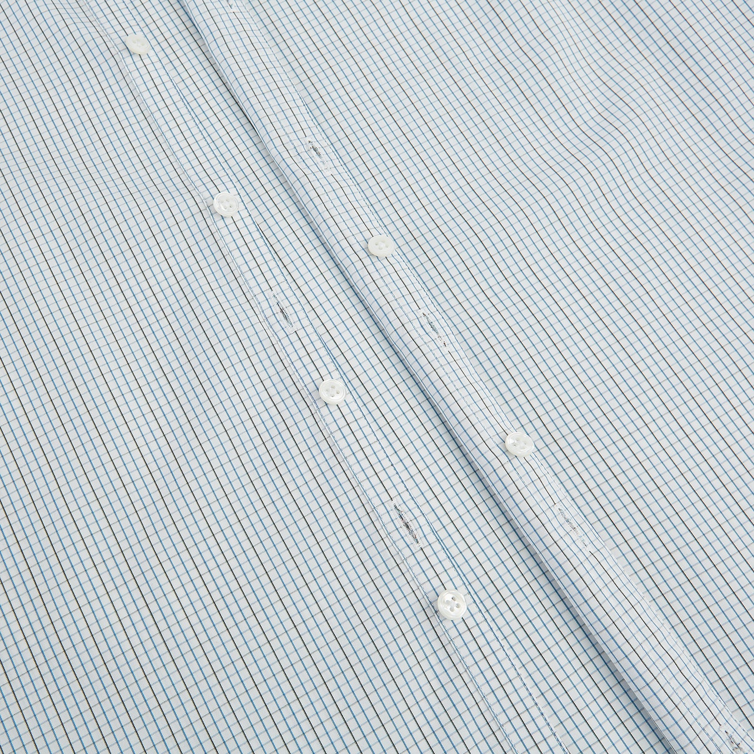 View 7 of product Pale Blue and Navy Grid Check Westminster Shirt