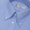 View 2 of product Blue Royal Oxford Cotton Shirt with Button-Down Collar and 3-Button Cuffs